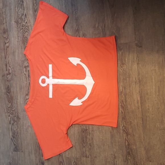 NWOT Scoop Neck oversized  shirt sz M - Picture 2 of 3